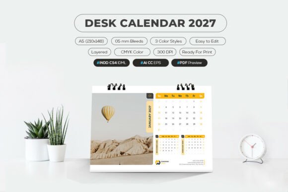 Download 2027 Desk Calendar Printable - 2027 desk calendar Collection