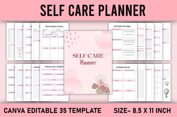 Download Editable Self Care Planner Canva - Premium Resources