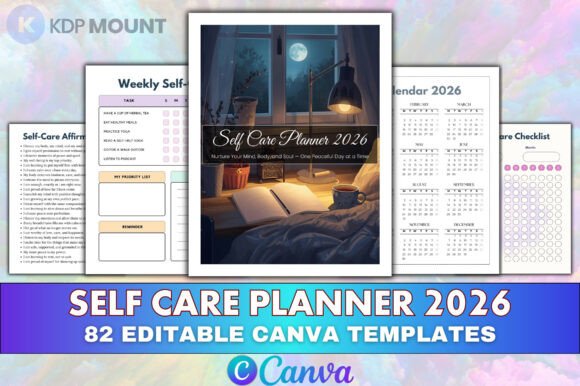 Download 2026 Self Care Planner Canva Editable - Self care planner Collection