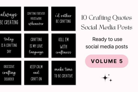 Download 10 Crafting Quotes Social Media Posts - Premium Bundle